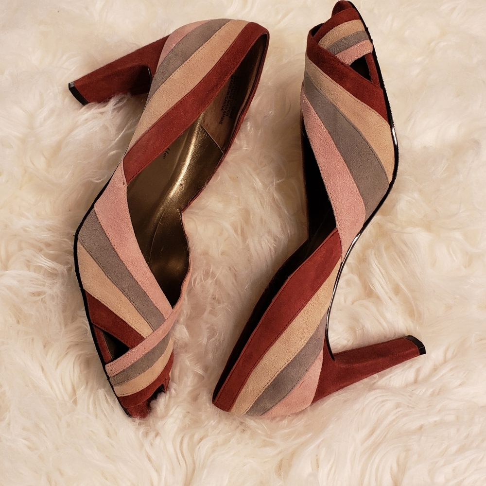 Bellinni Multi-Colored Peep Toe Pump
